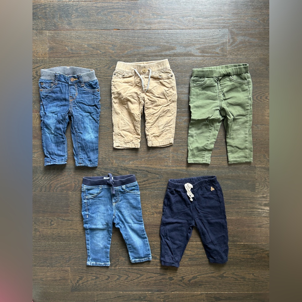 6-12 month boys GAP pants All 5 for one price